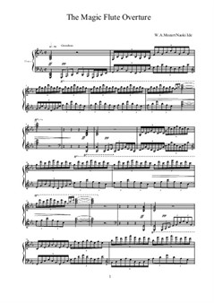 W. A. Mozart - The Magic Flute Overture for Piano Solo